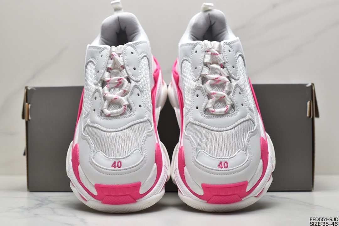 Balenciaga Triple S Clear Sole Sneaker”Pink/Brush”球鞋536737 W0901 8101