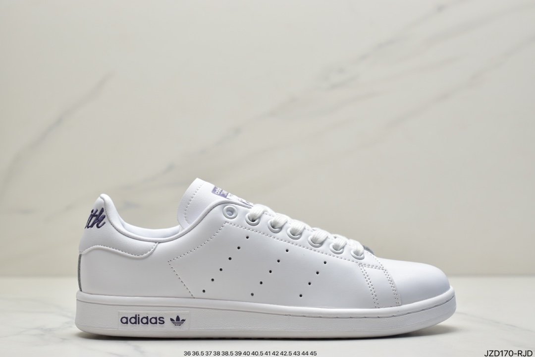 Adidas/Clover Stan Smith 19 New Couple Black and White Classic Smith Board Shoes BD7451 BD7452