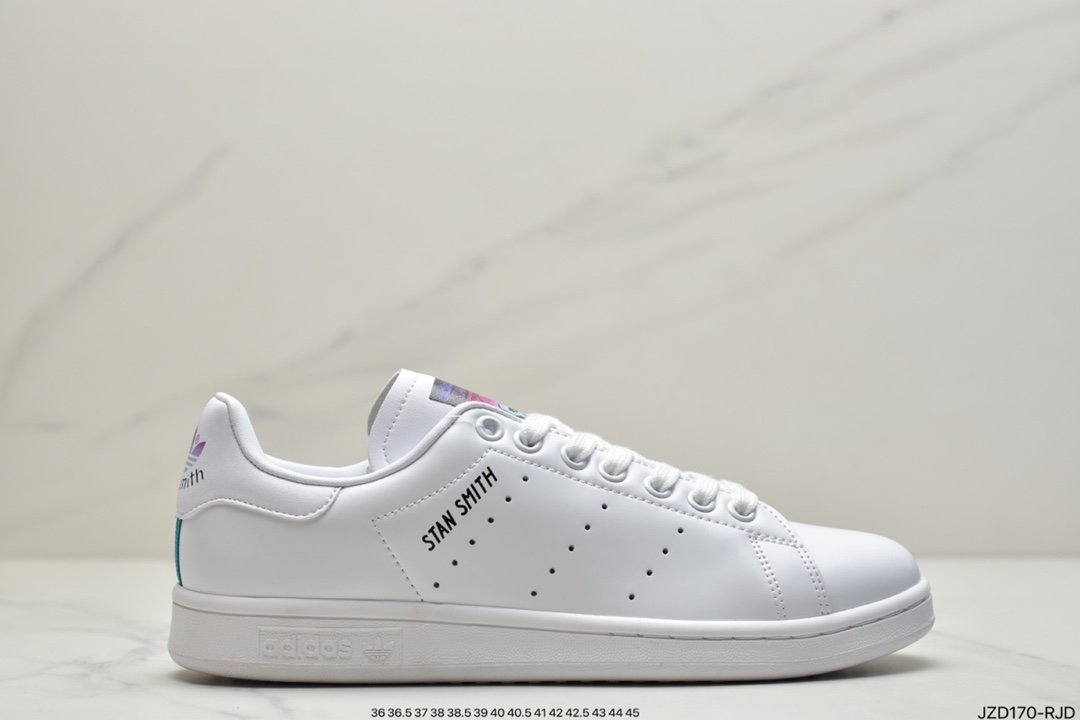 Adidas/Clover Stan Smith 19 New Couple Black and White Classic Smith Board Shoes BD7451 BD7452