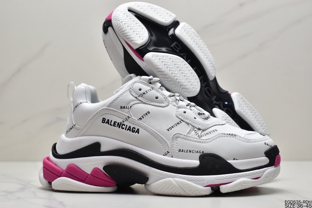 Balenciaga Triple S Clear Sole Sneaker ”Pink/Brush” Fashion Sneakers 524039 W2FA4 9155