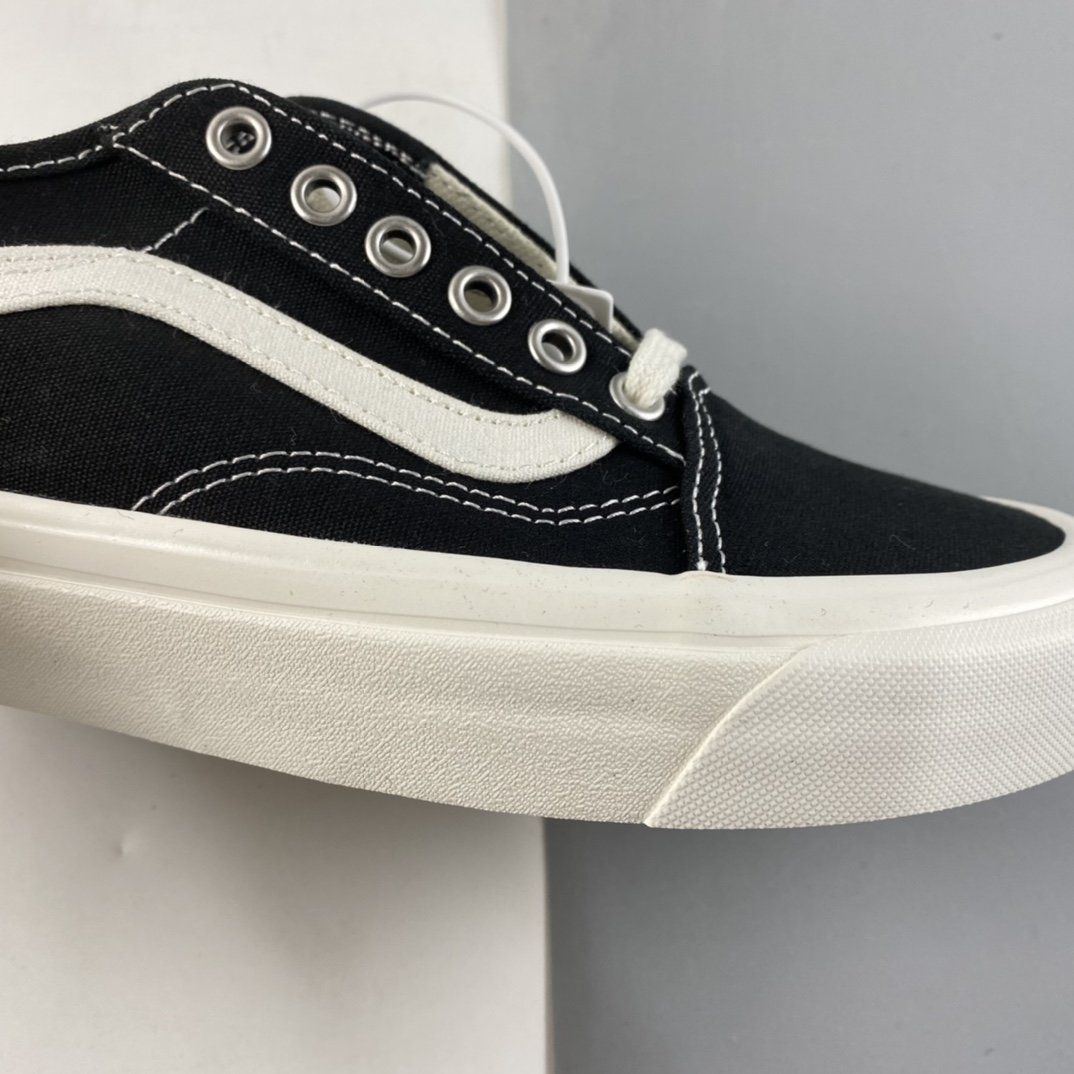 VANS Old Skool TAPERED Vans 2021 black and white classic low-top canvas shoes VN0A54F49FN