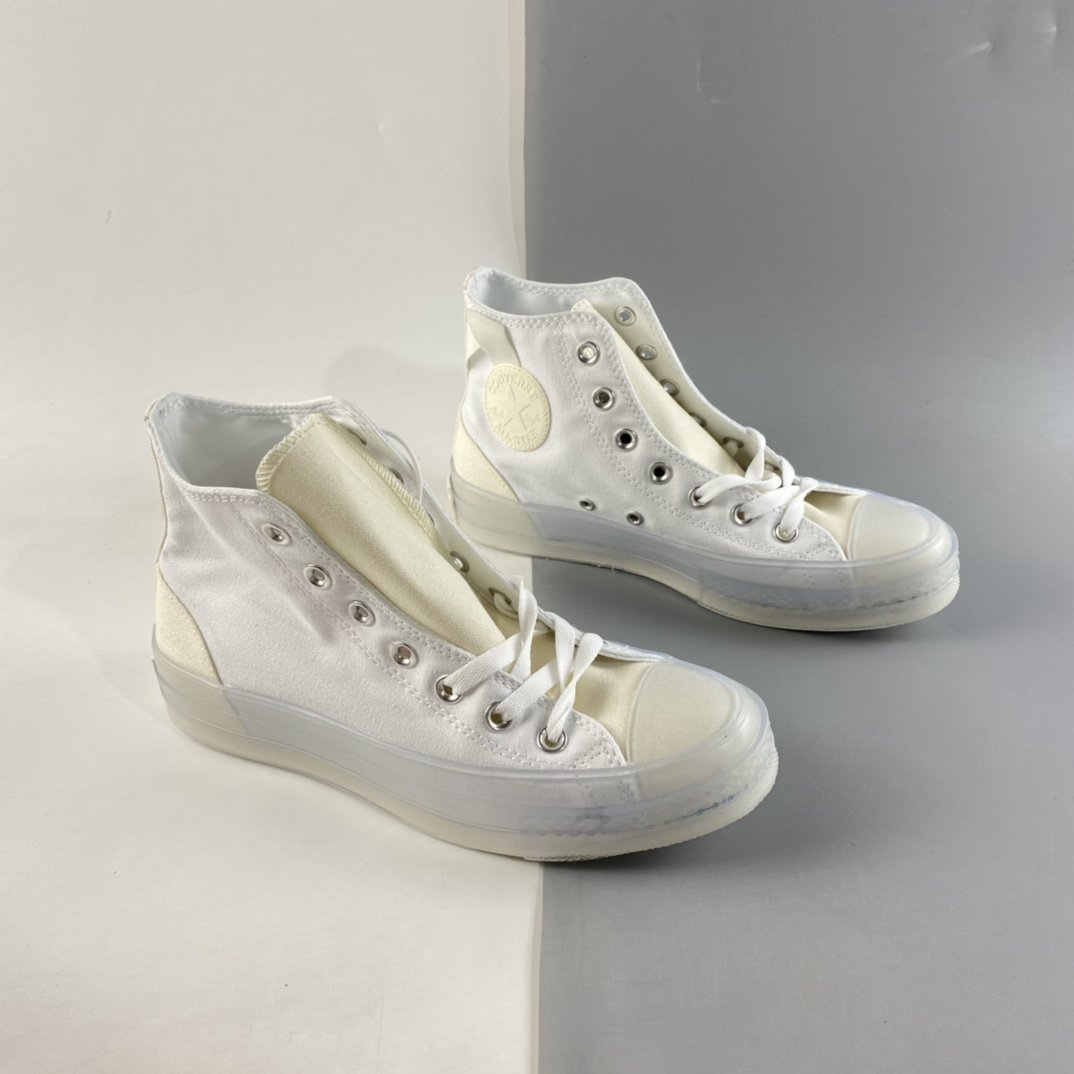 Converse Chuck Taylor All Star CX neutral crystal jelly bottom contrast canvas high-top shoes 172471C