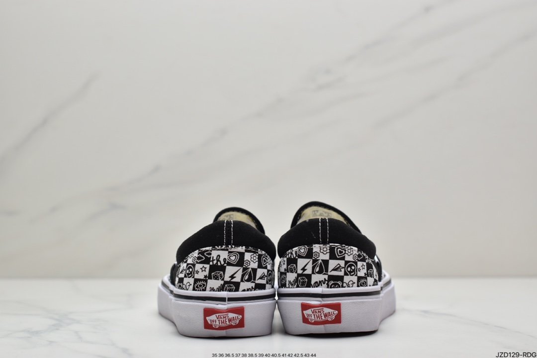 Vans Og Classic Slip-On Canvas Vulcanized Lazy Slip-On Low-Top Skateboards